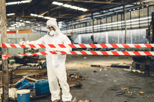 Professional Hoarding Cleanup technician working in Nunica, MI
